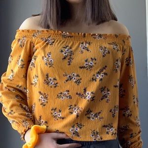 Floral off the shoulder shirt/blouse